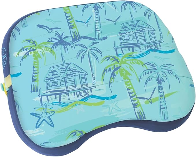 Ballast Beach Pillow – Comfy, Durable & Compact, Stays Put on Windy Beaches with Patented Sand Pouch, Inflatable Pillow for Beaches, Pools, Camping, Festivals and Travel (Beach Bungalow)