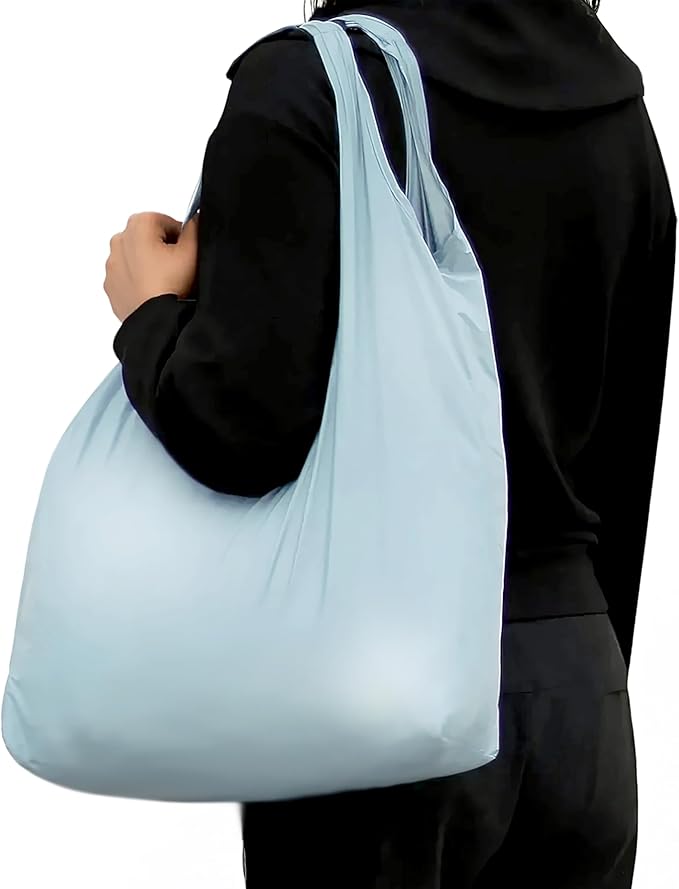 SYZY Pocket-Size Foldable XL Shopping Bag - Holds 70 lbs, Durable and Ultra-Lightweight for Daily Use and Travel
