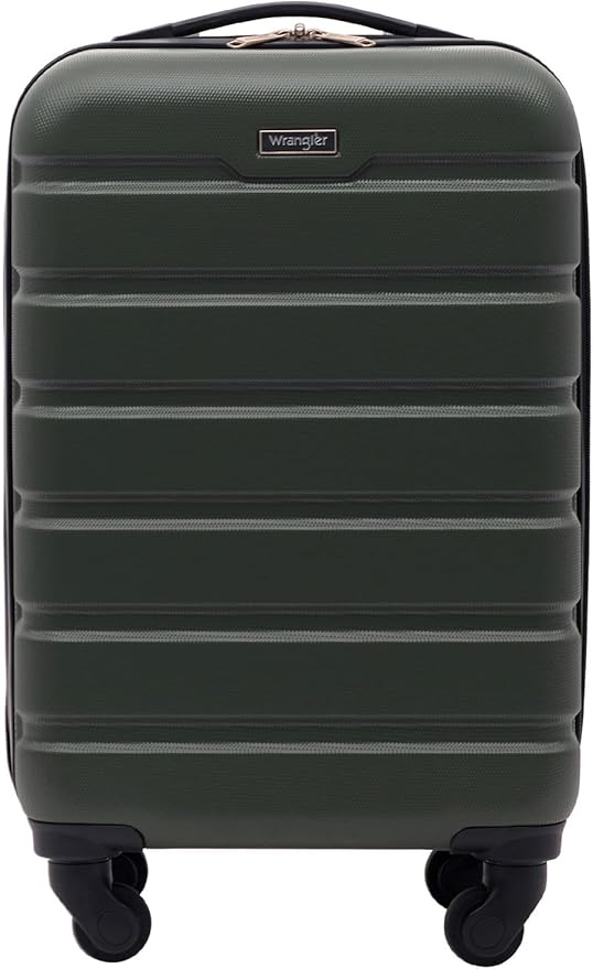 Wrangler 22" Hardside Spinner Carry-On Luggage, Deep Depth