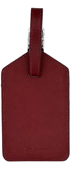 Merlot Genuine Top Grain Leather Luggage Tag