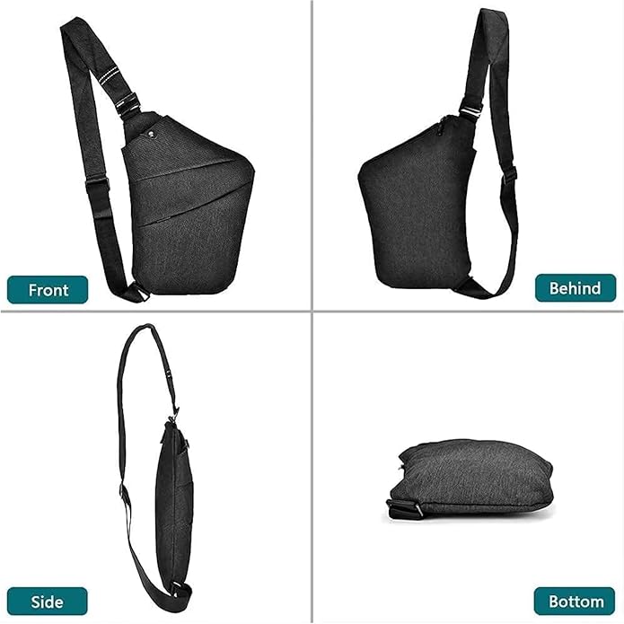 OSOCE Crossbody Sling Bag, Water-Resistant Anti Theft Chest Pack, Minimalist Commuter Daypack for Travel Hiking Work