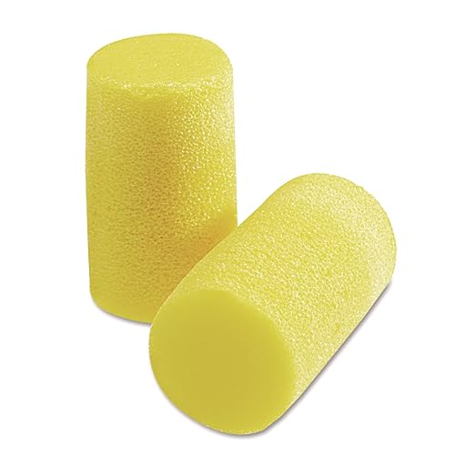 3M Ear Plugs, E-A-R Classic Plus 310-1101, 200 Pair of Disposable Earplugs, Pairs Individually Wrapped, Uncorded, 33 NRR, Foam, Slightly Longer, Roll Down, ANSI/ASA S12.71-2018, Drilling, Grinding