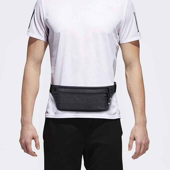 Ryaco Money Belt, Slim Passport Holder RFID Blocking Hidden Wallet Travel Essentials Pouch for Women Men With Adjustable Strap Waist Bag to Protect Cash, Credit Cards and Documents