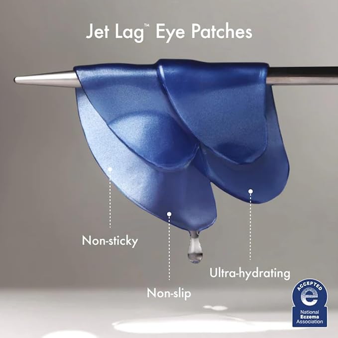 Summer Fridays Jet Lag Hydrating Eye Patches - De-puffing Hydrogel Under Eye Masks with Hyaluronic Acid, Caffeine + Peptides - Soothing + Refreshing At-Home + Travel Skin Care (15 Pairs)