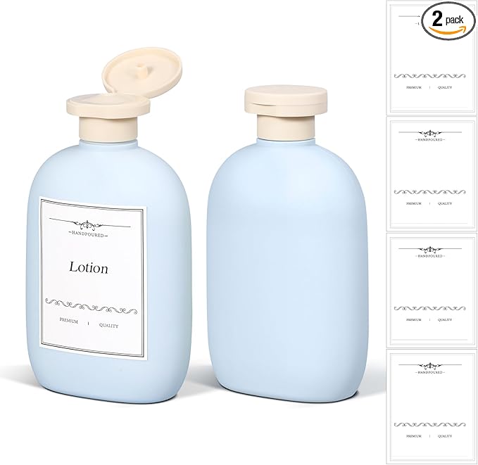 ASEVAT 8.8oz Travel Bottle with Flip Cap, Leak Proof Squeeze Bottles, Refillable Plastic Travel Containers for Creams, Lotion, Foundation, Shampoo, Conditioner
