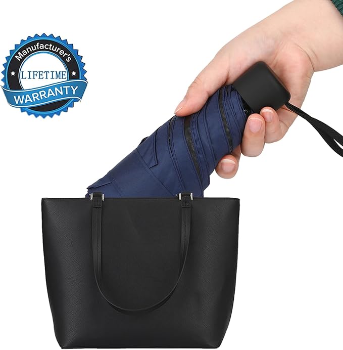 GAOYAING Compact Travel Umbrella with Case Sun&Rain Lightweight Small and Compact Suit for Pocket