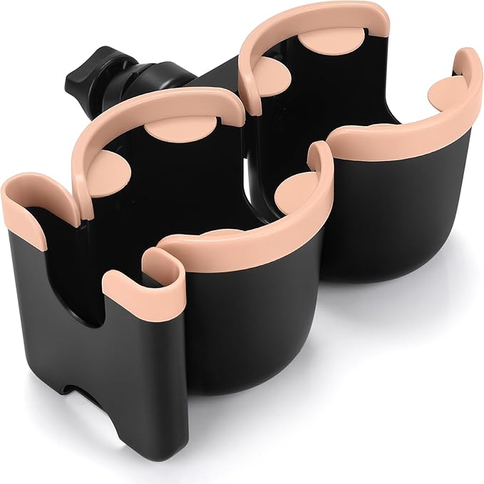 Accmor Stroller Cup Holder with Phone Holder, Bike Cup Holder, Universal Cup Holder for Uppababy Nuna Doona Strollers, 2-in-1 Cup Phone Holder for Stroller Bike Wheelchair Walker Accessory