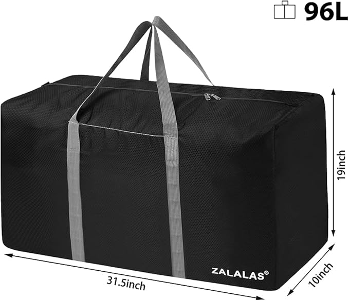 Travel Duffle Bag,96L Extra Large Duffel Bag Lightweight,Waterproof Duffle Bag for Men Women,Black