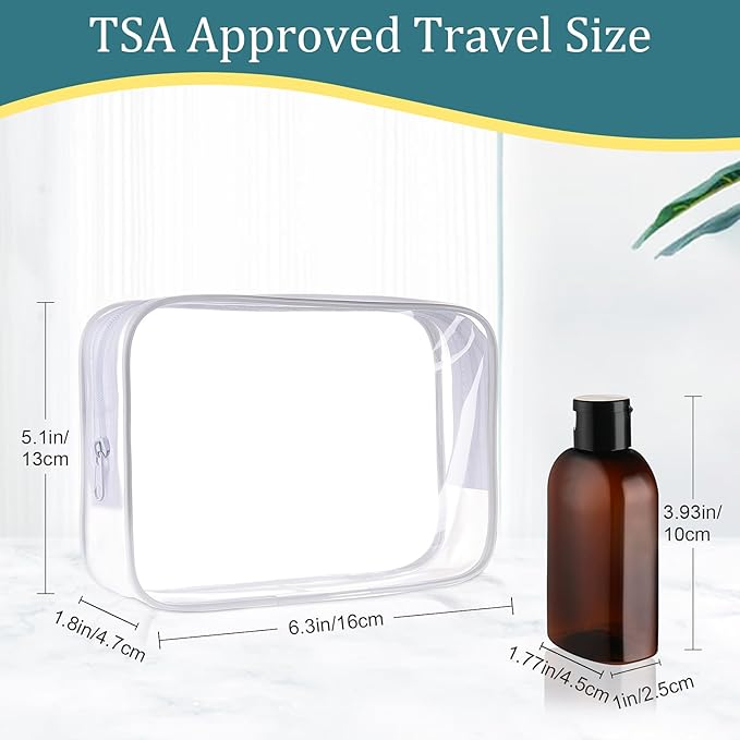 Cosywell Travel Shampoo Bottles 4pcs 3.4oz TSA Approved Travel Size Bottles for Toiletries Leak Proof Empty Lotion Containers with Flip Cap Small Plastic Squeeze Bottle