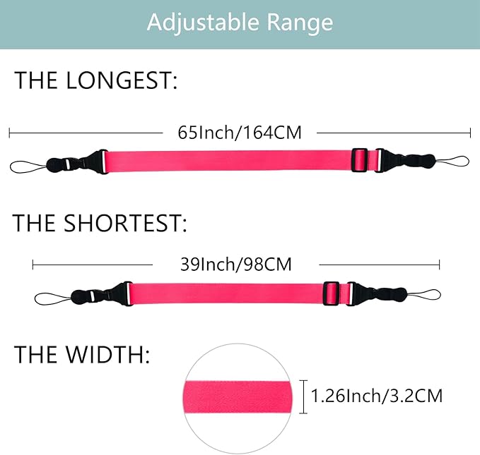 3 Pack Adjustable Shoulder Strap:Comfortable for iPad Strap Nylon Neck Lanyard for iPad/Samsung Tablet Case,Camera Binocular Crossbody Laptop Luggage Bag(Pink)