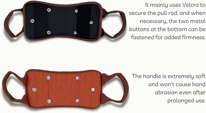 Luggage Handle Extender – 7.5-Inch Soft Grip Extension Strap, Secure Travel Handle Attachment for Carry-On & Suitcase, Durable Nylon Grip for Comfortable Lifting (Burnt Orange & Coffee Brown)