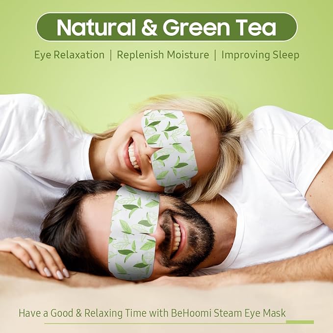 Steam Eye Mask, 10Packs Heated Eye Mask, Self Heating Disposable SPA Warm Compress for Eyes Sleep Mask, Travel Essentials & Relaxation Gifts, Valentine's Day Gifts (Green Tea Scent)