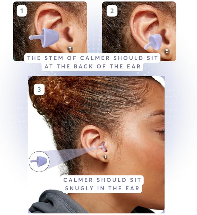 Flare Calmer | Ear Plugs Alternative | Daily Noise Relief | Sound Sensitivity | Stress Relief | No Muffling | Improve Wellbeing | Comfy, Reusable, Soft Silicone Earplugs | 724 TRN