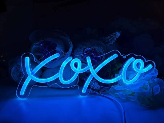 Ulalaza Neon Light Sign LED XOXO Night Lights USB Operated Decorative Marquee Sign Bar Pub Store Club Garage Home Party Decor