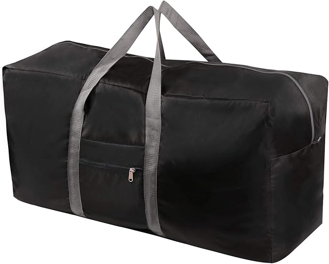 REDCAMP Extra Large Duffle Bag, Water Resistant Lightweight Foldable Duffel Bag for Outdoor Camping, Black 100L