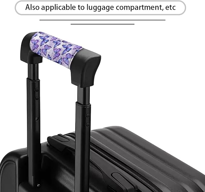 BIGCARJOB Butterfly Theme Luggage Tags for Suitcases,Set of 2 Pcs Luggage Handle Cover Suitcase Tags Identifiers Luggage Handle Wrap Luggage Tag Identifiers Marker Travel Accessories