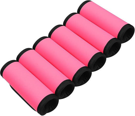 6 Pack Luggage Handle Wrap, Luggage Handle Wraps for Suitcase, Pink Luggage Tags, Suitcase Tags identifiers for Travel Accessories
