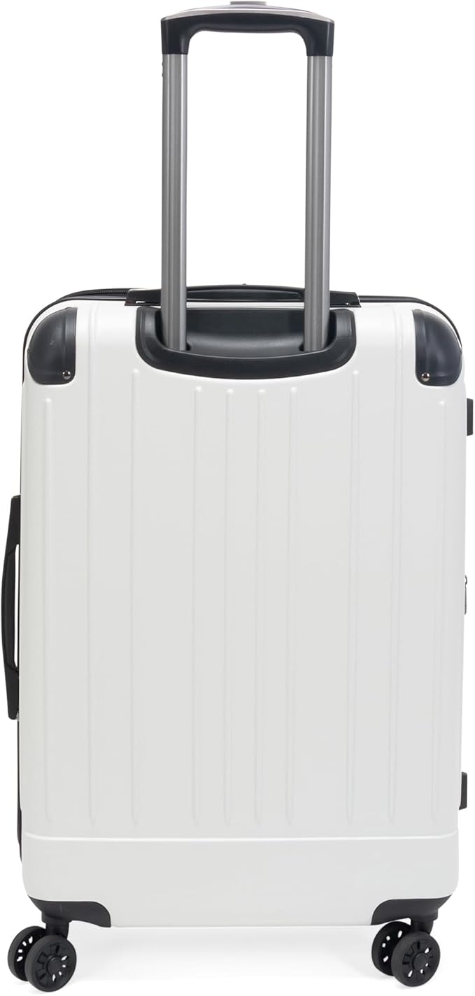 Kenneth Cole Reaction Flying Axis 24" Hardside Expandable 8-Wheel Spinner Check-Size Luggage, Coconut White