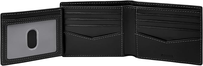 Fossil Men's Hayes Leather Bifold Wallet with Flip ID Window