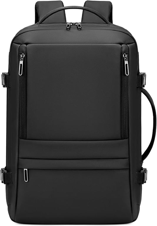 Carry On Travel Backpack for Airplanes | 35L Suitcase Backpack Luggage Business Weekender Bag - Expandable Travel Carry On Flight Approved for Men Women - Black