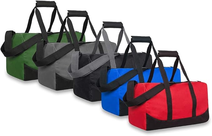 30 Liter, 17 Inch Canvas Duffle Bags for Men and Women – Travel Weekender Overnight Carry-On Shoulder Duffel Tote Bags (Green)