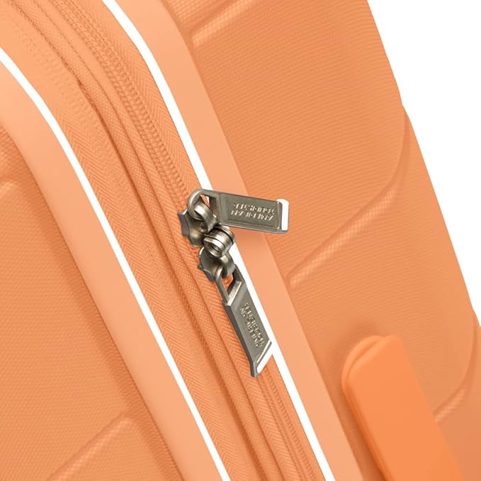 American Tourister Stratum 2.0 Expandable Hardside Luggage with Spinner Wheels, 24-Inch Checked-Medium, Papaya