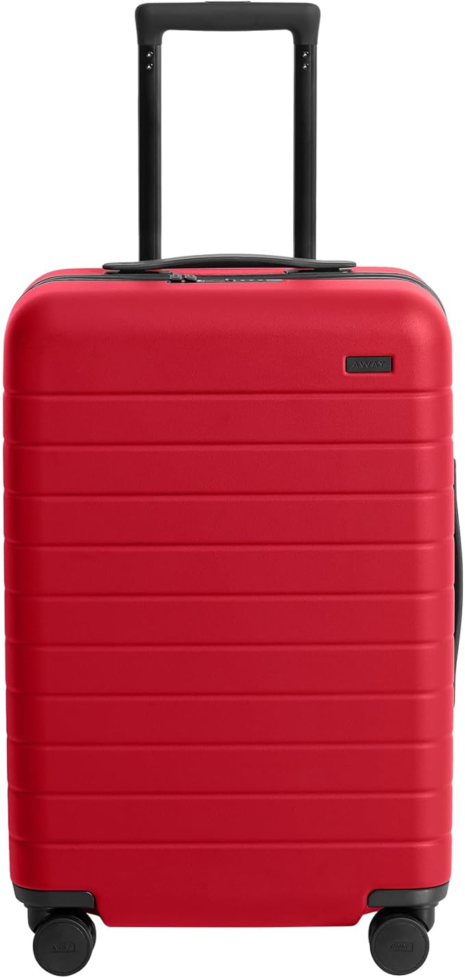 Away Bigger Carry-On Luggage, Lightweight Hardside Large Suitcase with Spinner Wheels, TSA Lock, Airline Approved, Cherry Red