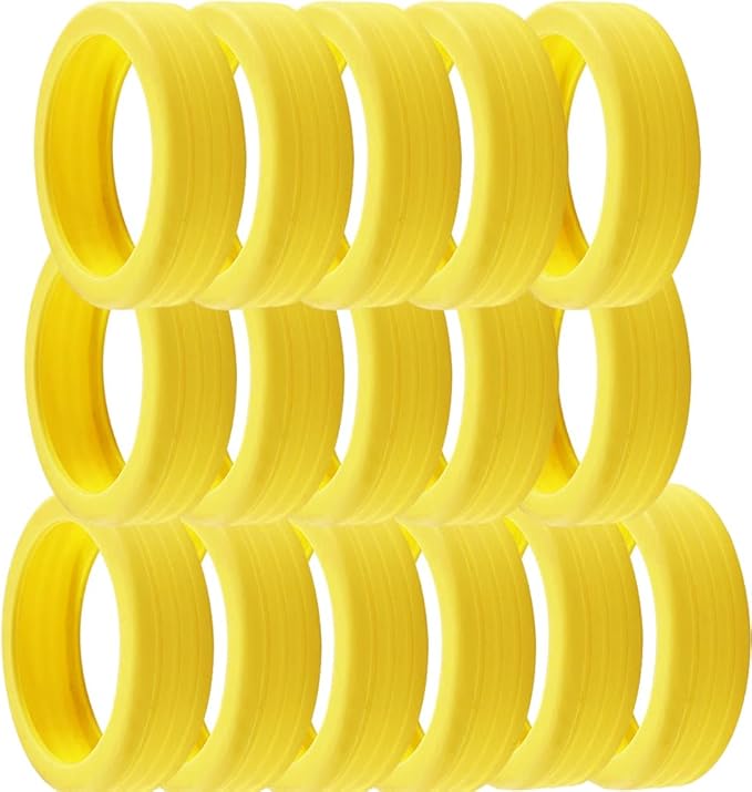 16 Pcs Luggage Wheel Covers Silicone Luggage Wheel Protector Suitcase Wheel Covers for Luggage Wheels Replacement Office Chair Caster (A_YLW)