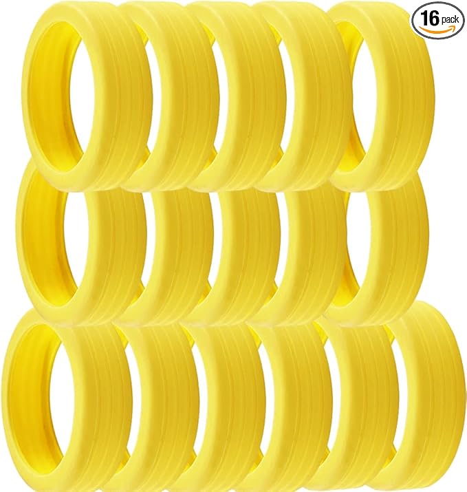 16 Pcs Luggage Wheel Covers Silicone Luggage Wheel Protector Suitcase Wheel Covers for Luggage Wheels Replacement Office Chair Caster (A_YLW)