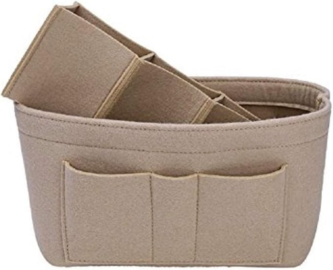 ZTUJO Purse Organizer Insert, Felt Bag Organizer For Handbag Purse Organizer,13 Colors, 6 Size (X-Large, Beige)