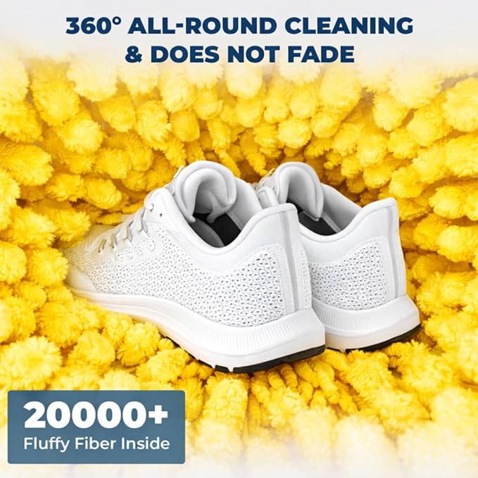 Shoe Washing Machine Bag – 2 Pack Laundry Shoe Bag for Washer and Dryer, Reusable Sneaker Washing Bag, 360° Deep Clean, Self-Locking Zipper, Fits All Shoe Types – Yellow
