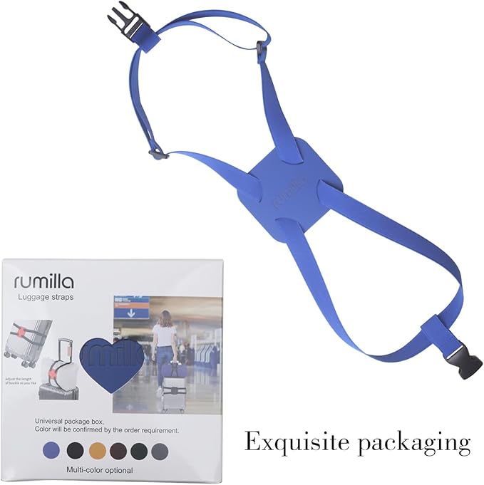 Luggage Straps for suitcases，Luggage Straps Bag Bungee， LAdd a Bag Easy to Travel Suitcase Elastic Strap Belt (Blue Luggage strap-1PCS)
