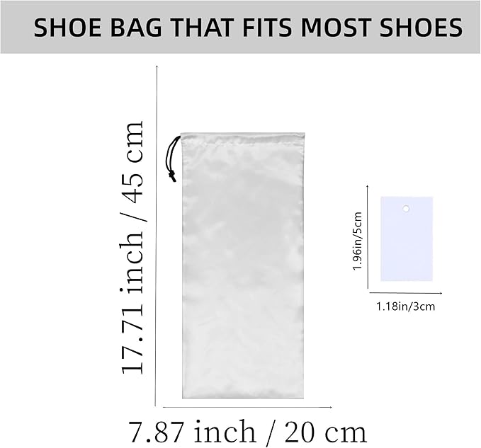 GONGKANGYUAN 10 Pack Shoe Bags for Travel Satin Fabric Shoe Bag with Drawstring for Men Women Travel Protecting Storing Shoes