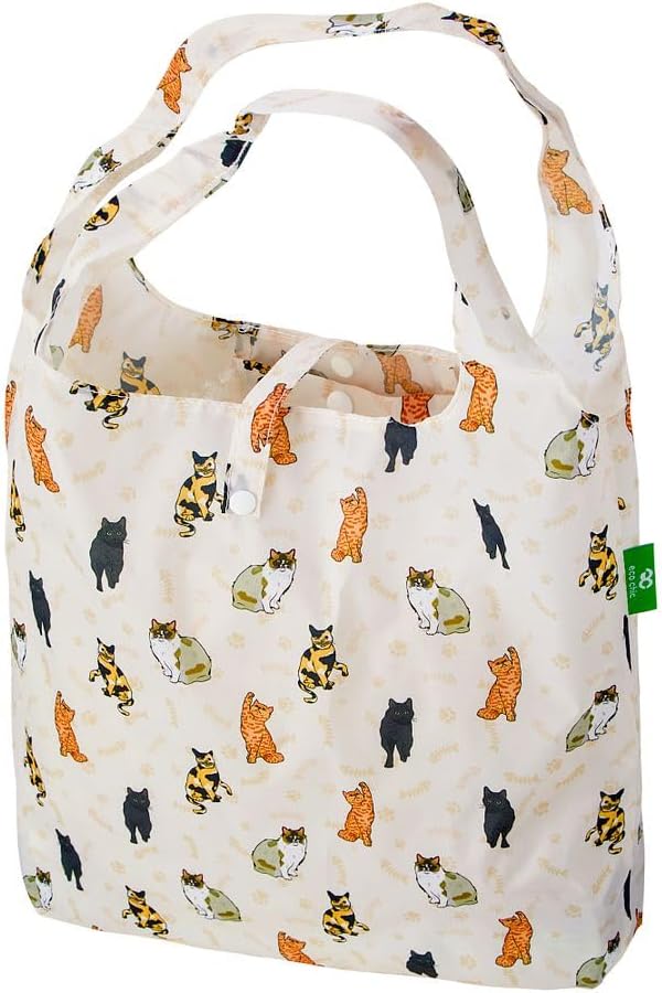 ECO CHIC Foldable Reusable Grocery Bags - Lightweight, Recycled & Reusable Shopping Bag - Waterproof Packable Tote