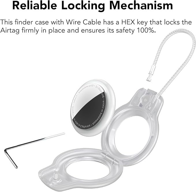 SPGUARD for Holder Case with Keychain 1st/2nd -1 Pack for Apple Holder with Wire Cable Lock Key Ring Chain Tagholder Accessories for GPS Item Tracker Kids,Keys,Luggage