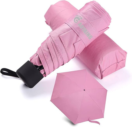 GAOYAING Compact Travel Umbrella with Case Sun&Rain Lightweight Small and Compact Suit for Pocket