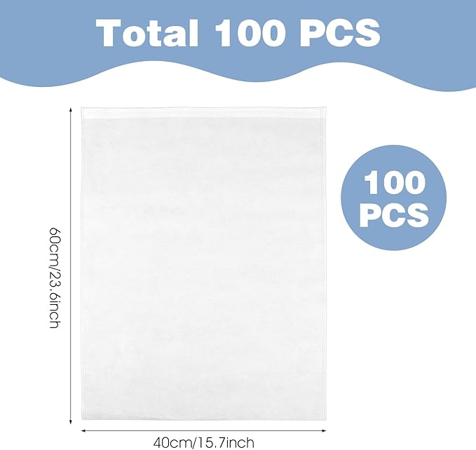 100 Pcs 15.7" x 23.6" Thickened Large Dust Bags for Shoes, Handbags, and Travel Storage, Non-Woven Fabric Shoe Bags, Portable Storage Organizer for Closet, Boots, and Accessories