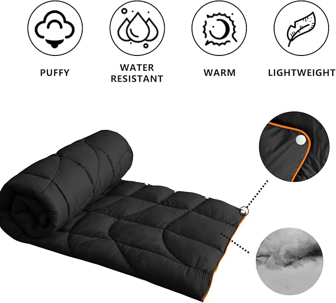Camping Blanket,MINI Puffy Blanket Lightweight Windproof Water Resistant for Outdoors,Hiking,Beach,Car,Picnic,Stadium