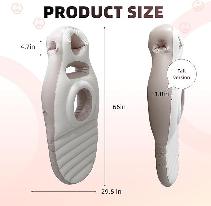 Inflatable Pregnancy Pillow, New Upgraded Belly Mattress Float with Abdominal Hole Full Body Inflatable Bed for Pregnant Women, The Pregnancy Pillow for Sleeping Prone