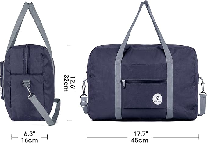 For Spirit Airlines Personal Item Bag 18x14x8 Foldable Travel Duffel Bag Tote Carry on Luggage Duffle Overnight for Women and Men