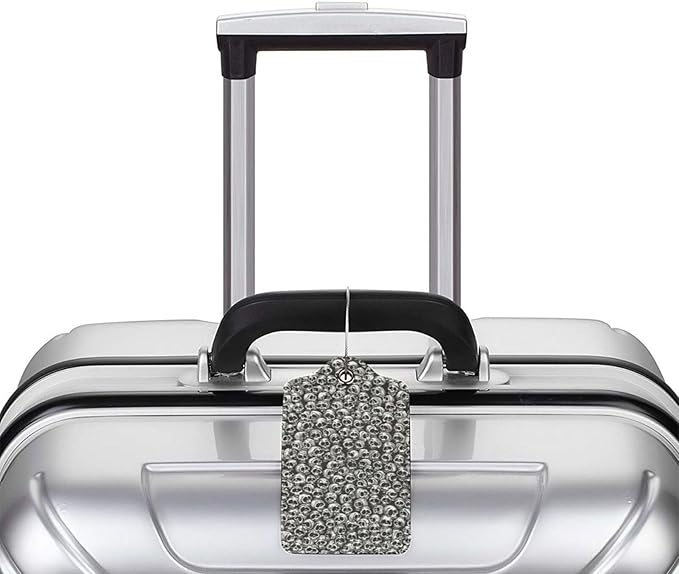 2 Pack Luggage Tags for suitcases Skull Skeleton TSA Approved Label Luggage Tag Baggage Tag Leather Stainless Steel Loop Label Tag for Men Women Travel Bag Suitcase