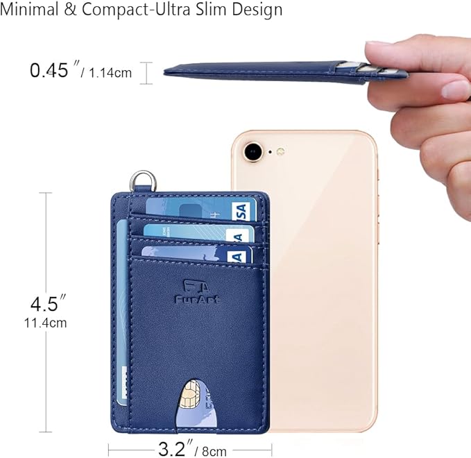 FurArt Slim Minimalist Wallet, Front Pocket Wallets, RFID Blocking, Credit Card Holder for Men