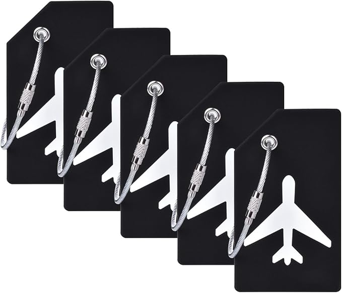 5Pack Silicone Luggage Tag with Name ID Card Perfect to Quickly Spot Luggage Suitcase by Ovener