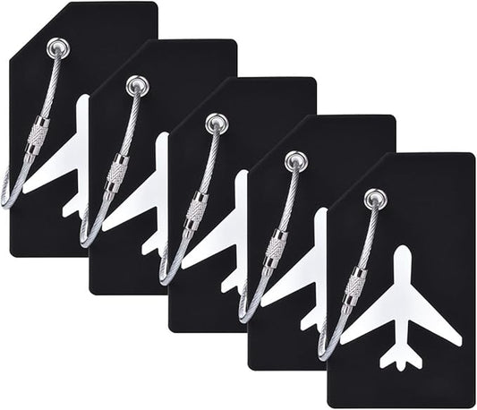5Pack Silicone Luggage Tag with Name ID Card Perfect to Quickly Spot Luggage Suitcase by Ovener