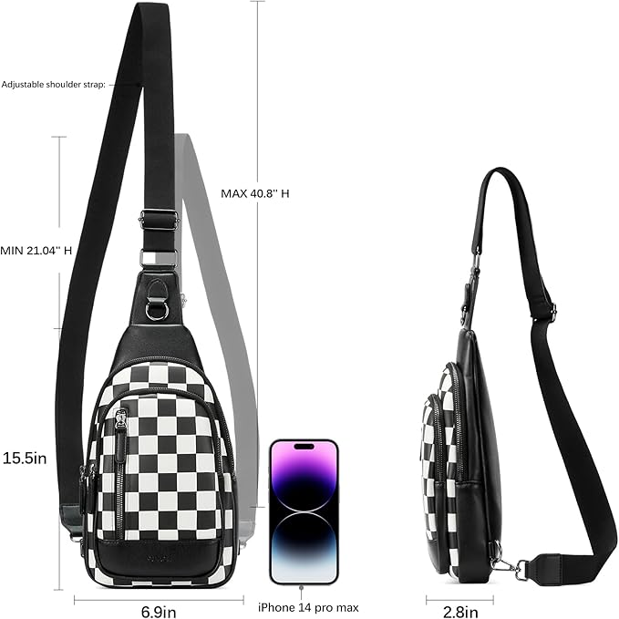 CLUCI Crossbody Bags for Women Men,Leather Sling Bag Cross Body Backpack for Woman Gifts for Women Birthday Unique