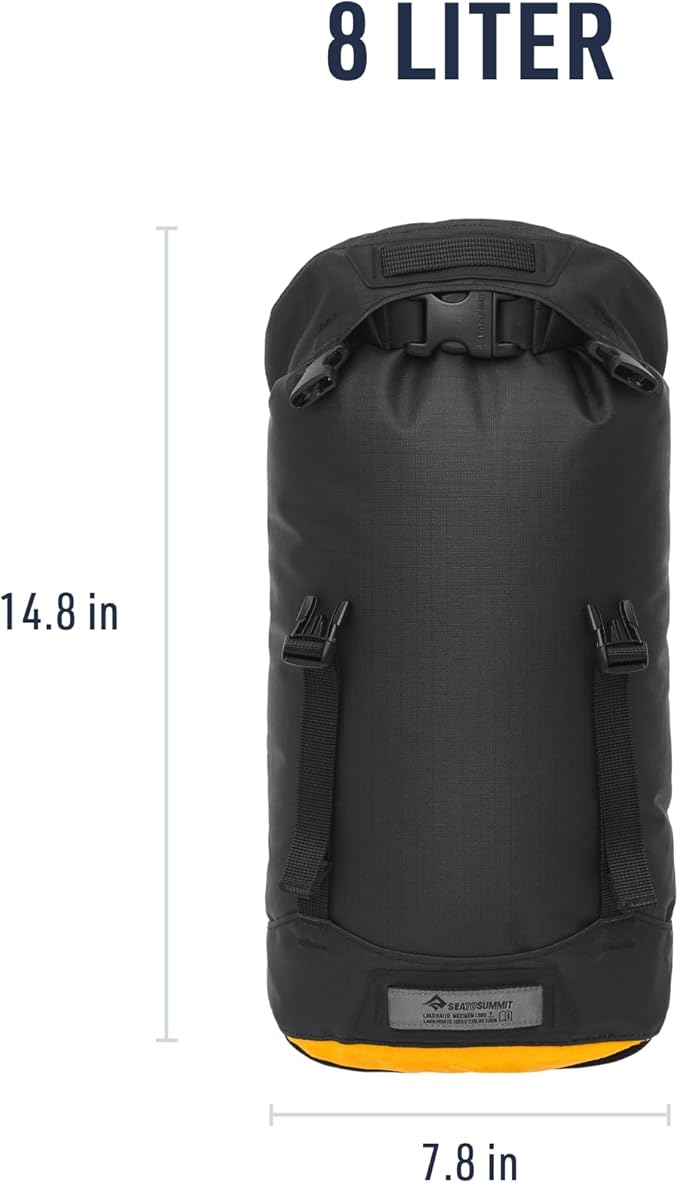 Sea to Summit eVac Heavy Duty Compression Dry Bag, Waterproof Dry Storage, 8 Liter