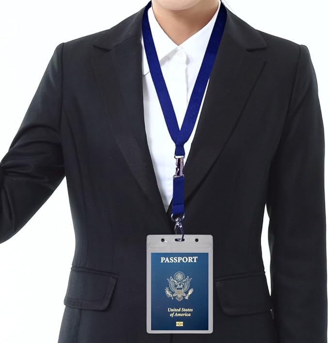 25PCS 4x6Inch Extra Large ID Badge Holders PVC Passport Holder Fill for Passports,Cash, Credit Card, Plane Ticket, Receipts.by CypesCrafts