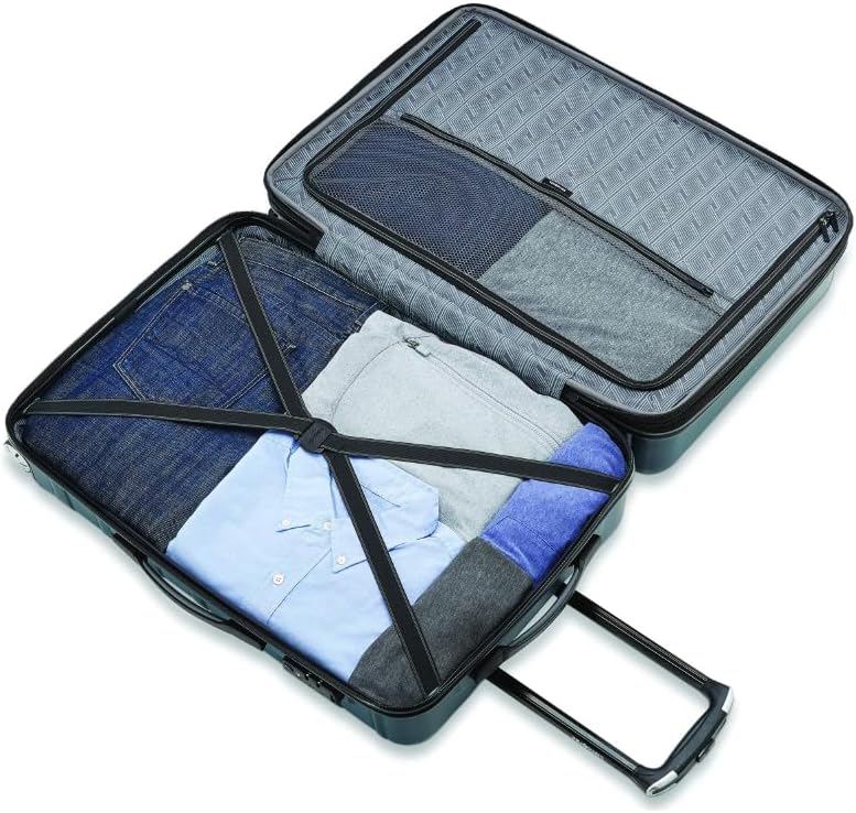 Samsonite Omni 2 Hardside 3 Piece Set - Includes Global Carry-On, Medium, & Large Checked Suitcases - 360° Dual Spinner Wheels - Integrated TSA Lock & Expansion - Amazon Exclusive - Lagoon Blue
