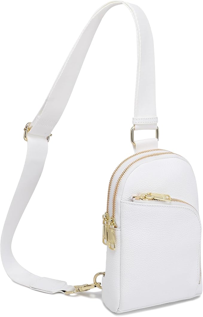 INICAT RFID Blocking Sling Bag, Anti Theft Crossbody Bag for Women, Travel Fanny Pack Style Purse, Vegan Leather