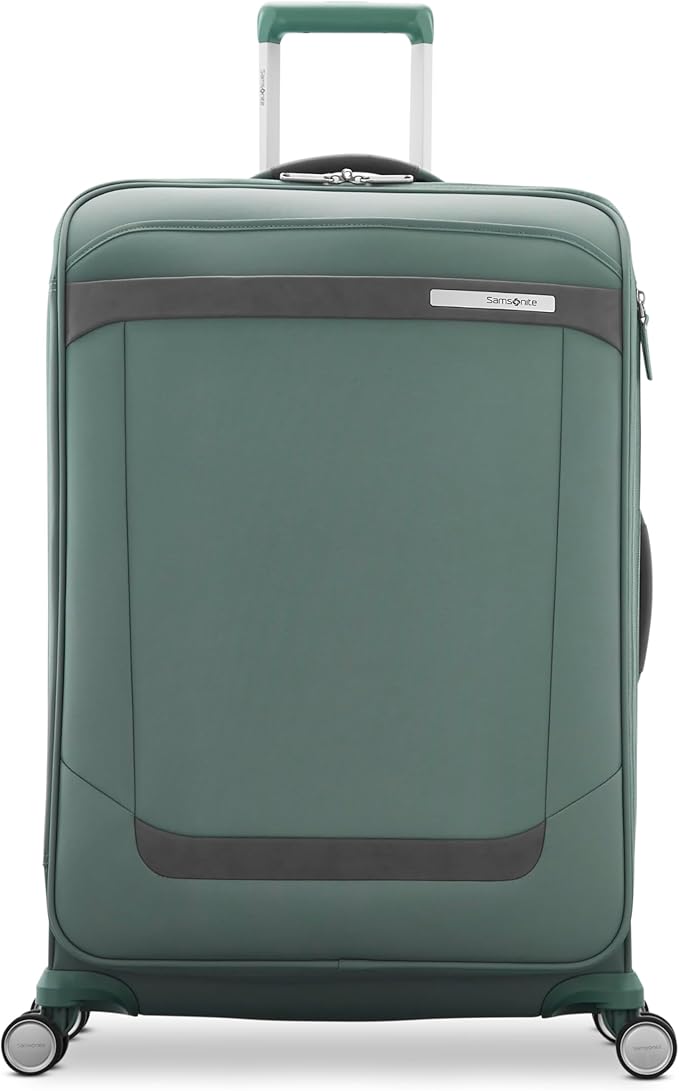 Samsonite Elevation Plus 30-Inch Large Checked Luggage - Expandable Softside Spinner Suitcase - Cypress Green